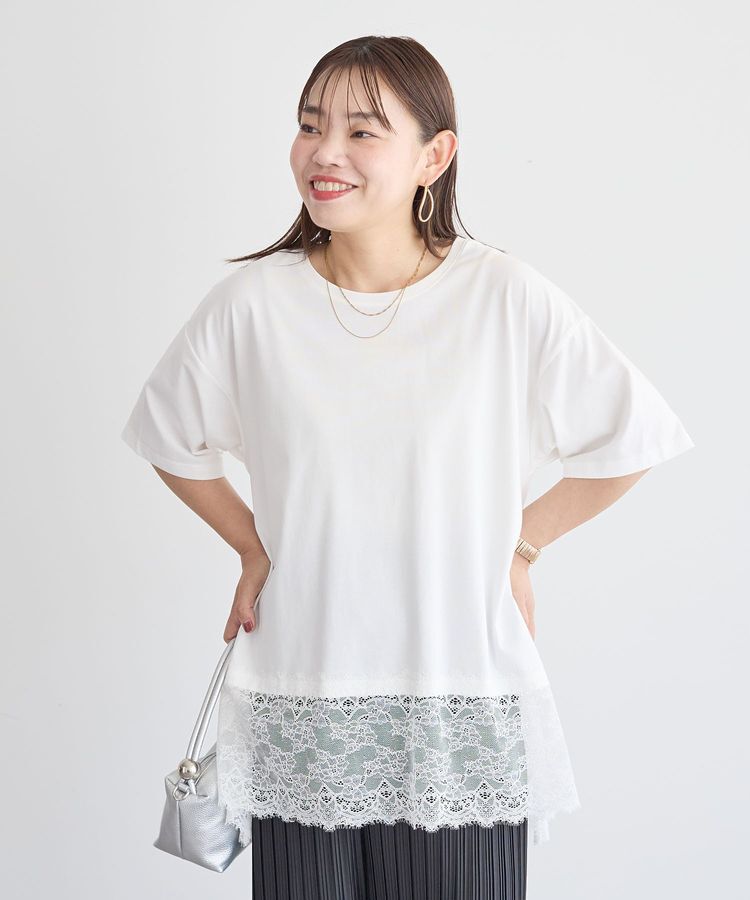 Green Parks「裾イレヘムレースプルオーバーⅡ」|Tシャツ・カットソー|