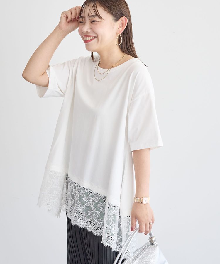 Green Parks「裾イレヘムレースプルオーバーⅡ」|Tシャツ・カットソー|