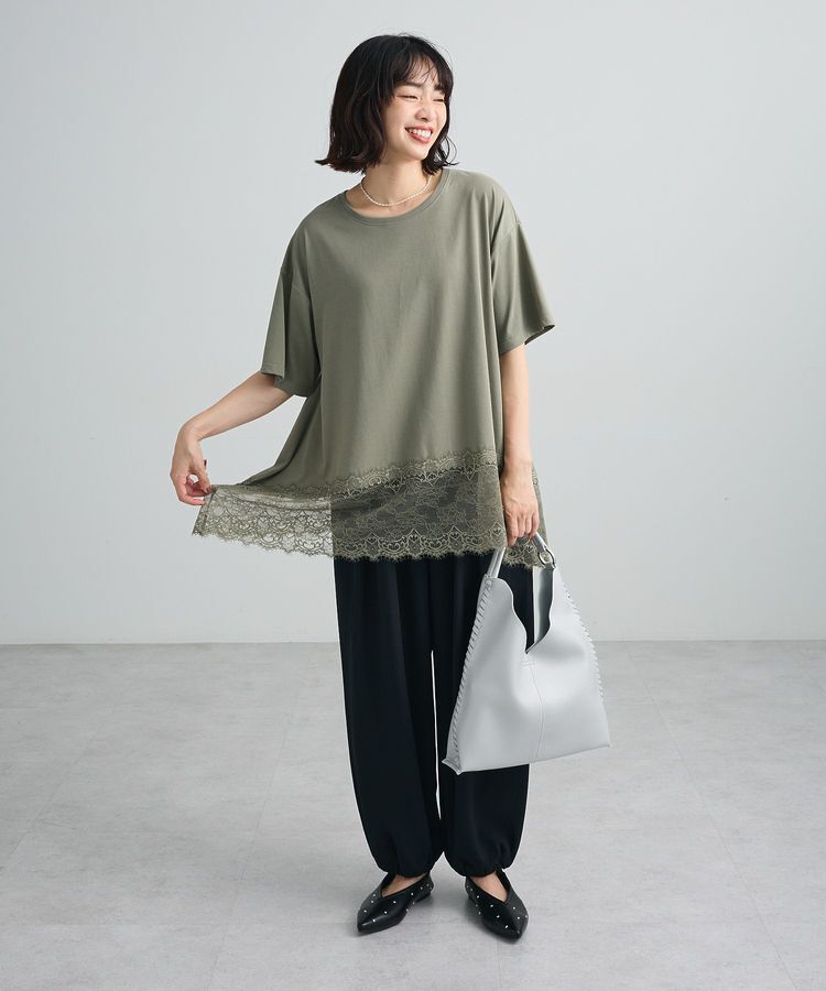 Green Parks「裾イレヘムレースプルオーバーⅡ」|Tシャツ・カットソー|