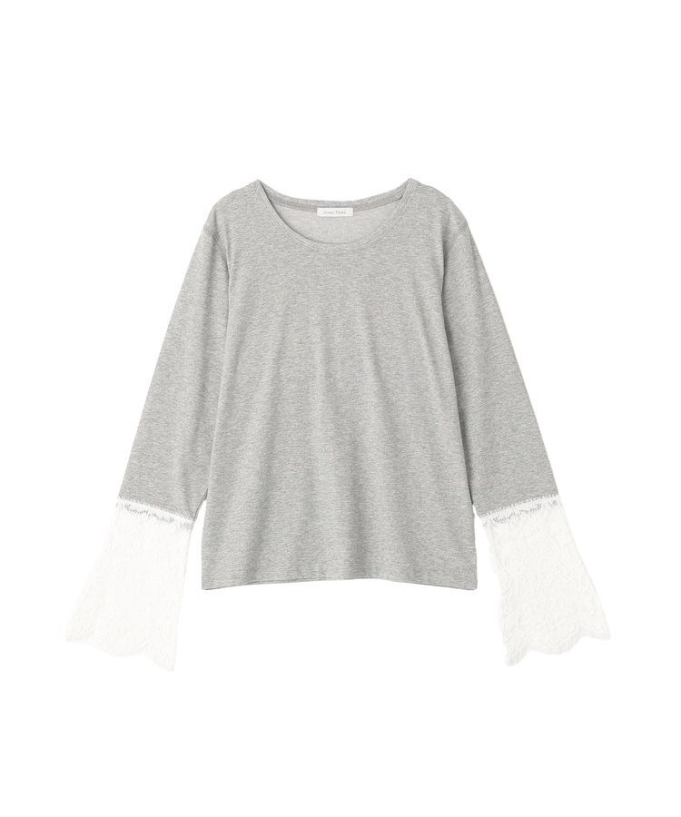 Green Parks「袖口レースプルオーバー」|Tシャツ・カットソー|