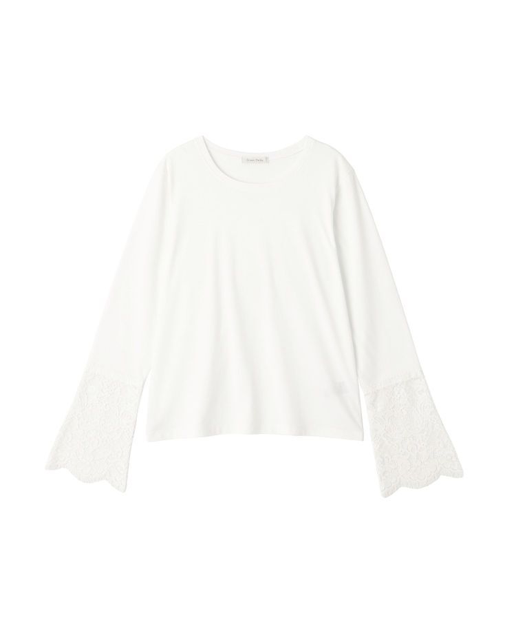 Green Parks「袖口レースプルオーバー」|Tシャツ・カットソー|
