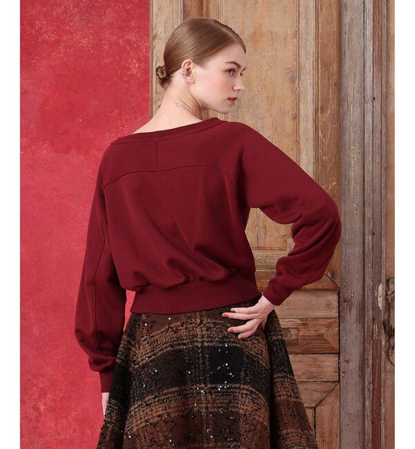 LOULOU WILLOUGHBY「オフショルスエットプルオーバー」|Tシャツ・カットソー|