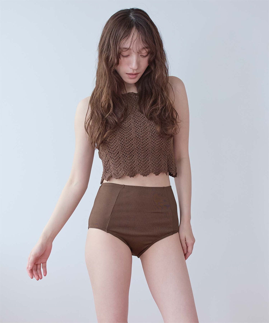 SEA DRESS「3点セット/クロシェホルターネックトップス&times;ビキニ/水着」|ビキニ|