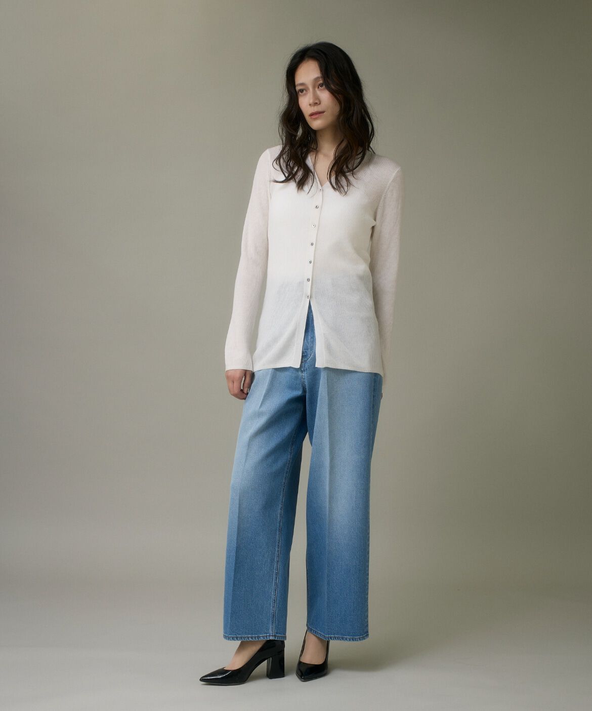 DAY by DAY it&rsquo;s international「Vネックリブニットカーディガン《Melty air wool》」|カーディガン|