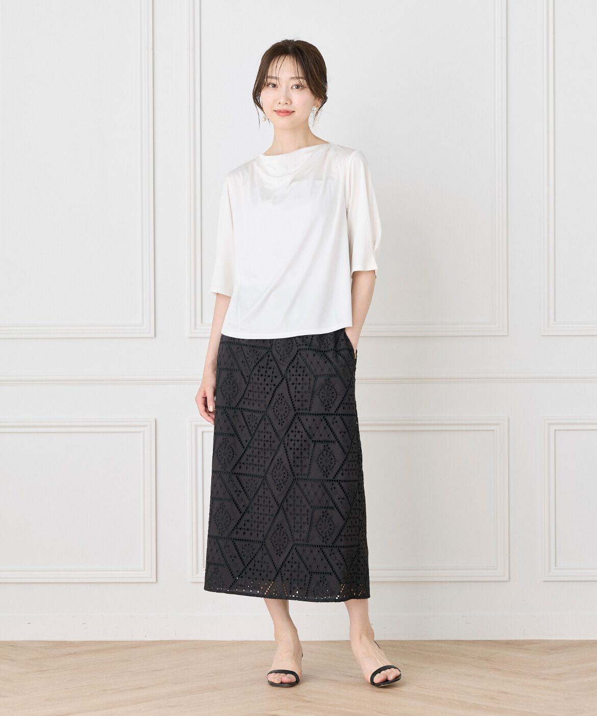 Le Souk「サテンドレーププルオーバー《日本製》」|Tシャツ・カットソー|