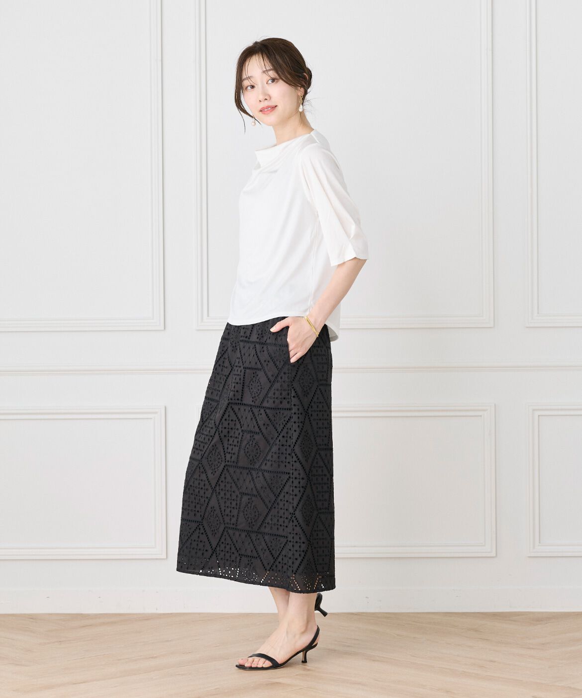 Le Souk「サテンドレーププルオーバー《日本製》」|Tシャツ・カットソー|
