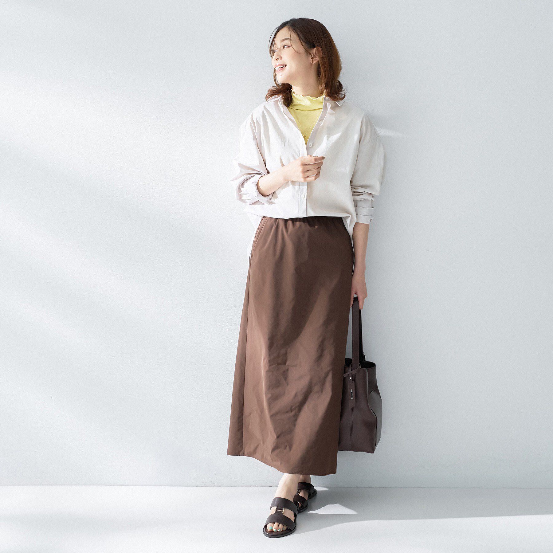 UNTITLED「【重ね着レイヤードに】シアーテレコハイネックトップス」|Tシャツ・カットソー|