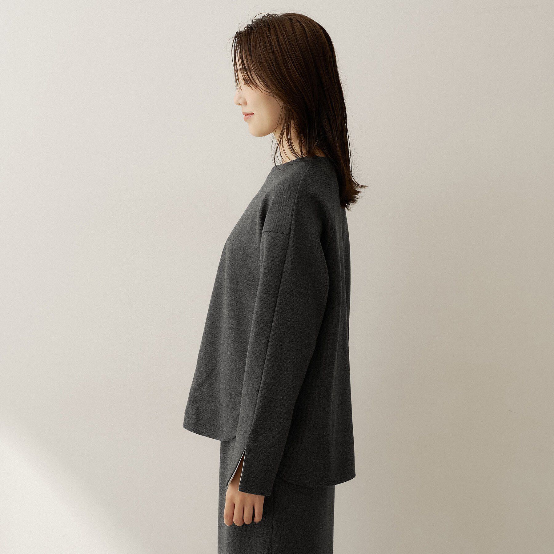 UNTITLED「【セットアップ可/スウェットライク】袖口シャツドッキングプルオーバー」|Tシャツ・カットソー|