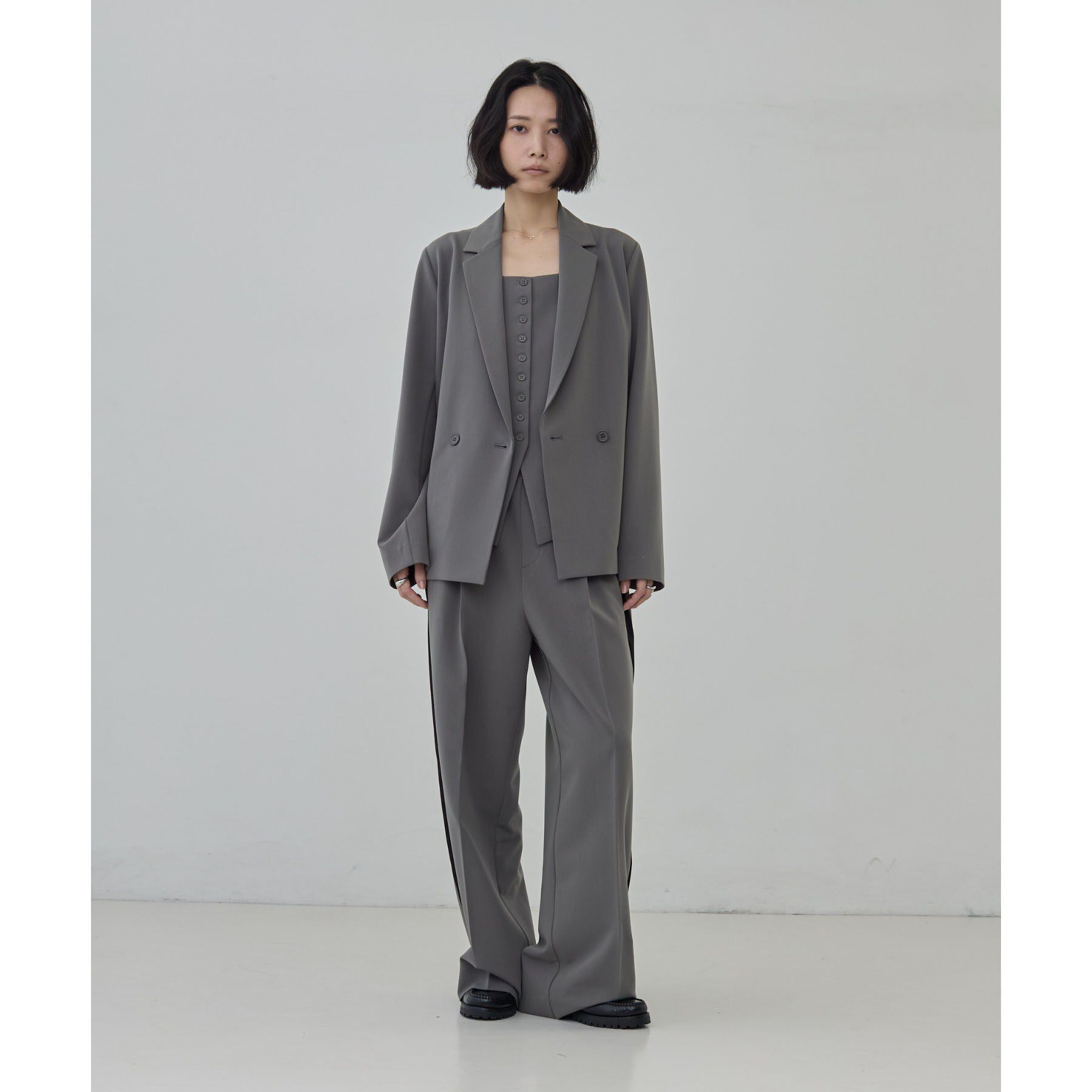 GALLEST「Comfy Slacks｜イージーサイドラインワイドパンツ【LIVE紹介／上枝みどりさん着用／通勤】」|その他|