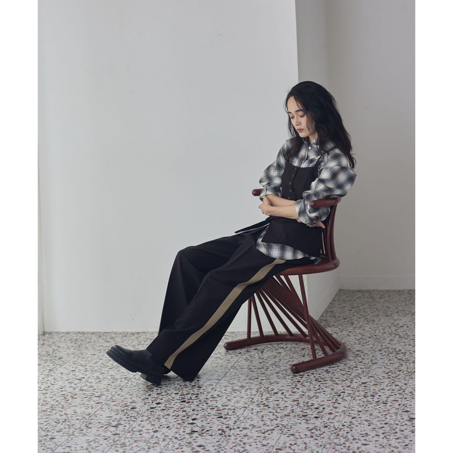 GALLEST「Comfy Slacks｜イージーサイドラインワイドパンツ【LIVE紹介／上枝みどりさん着用／通勤】」|その他|