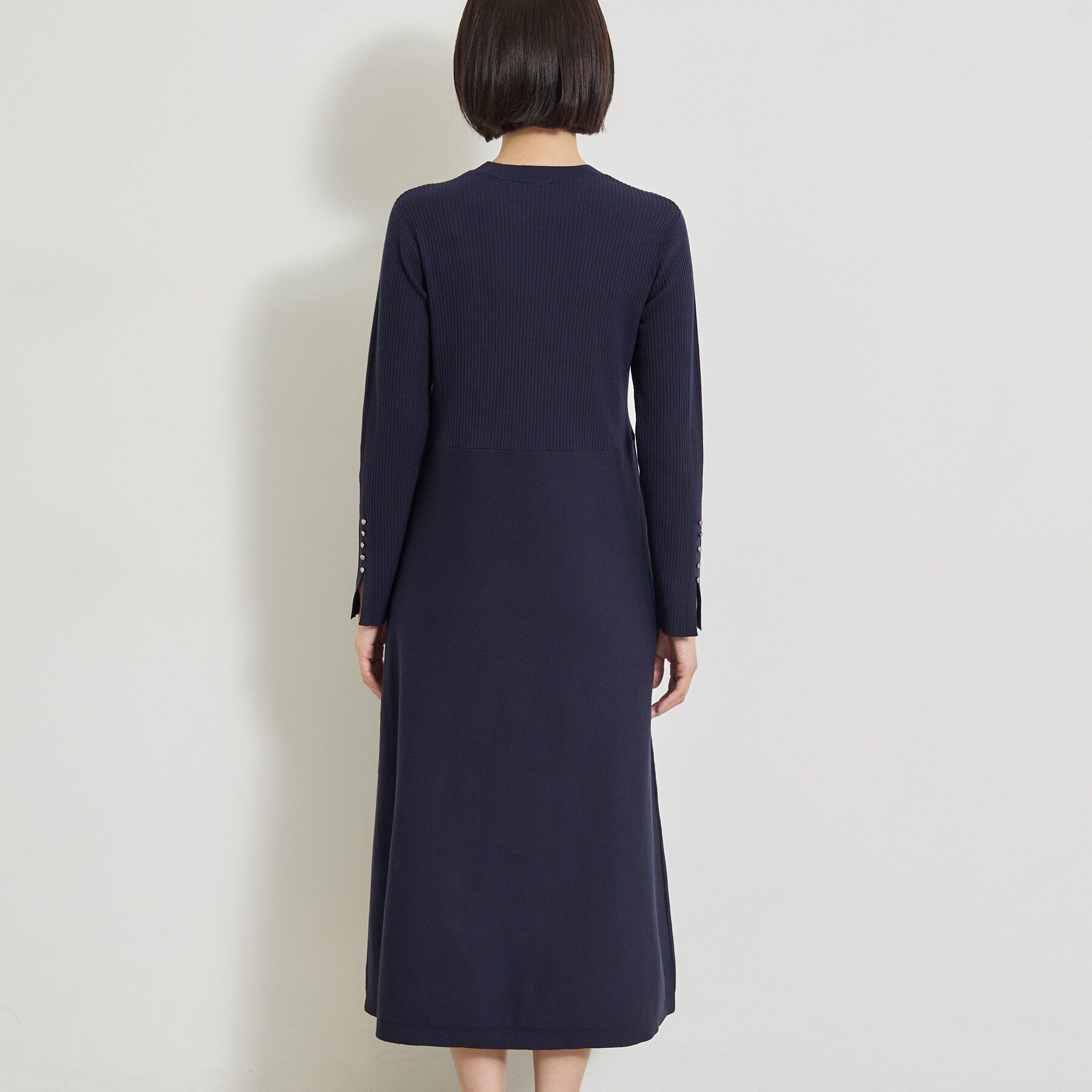 INDIVI「【一着でコーデ完成！】ニットコンビ 美スタイルワンピース」|ワンピース|