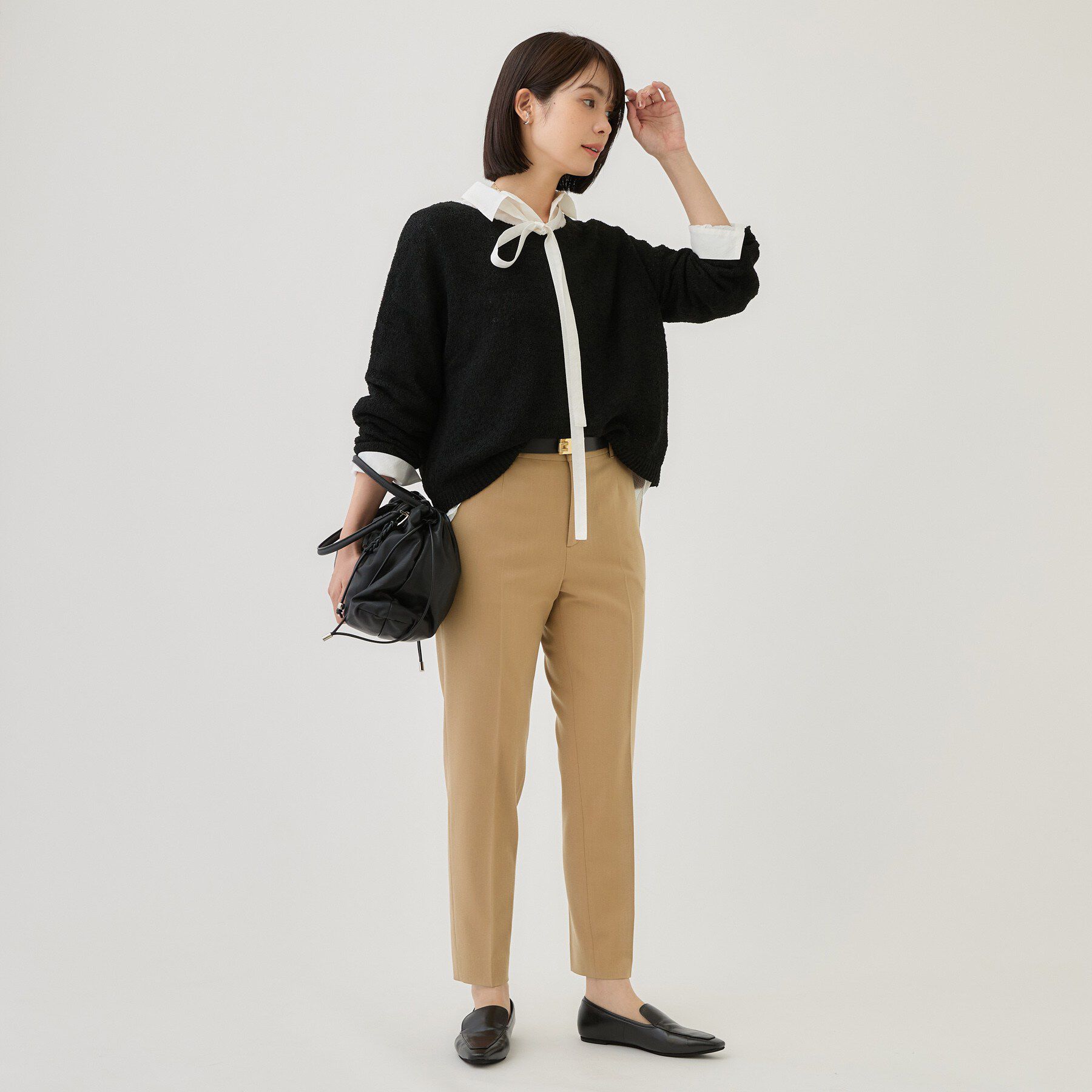 INDIVI「【新作！褒められパンツ／洗濯機OK】すっきりテーパードパンツ」|その他|