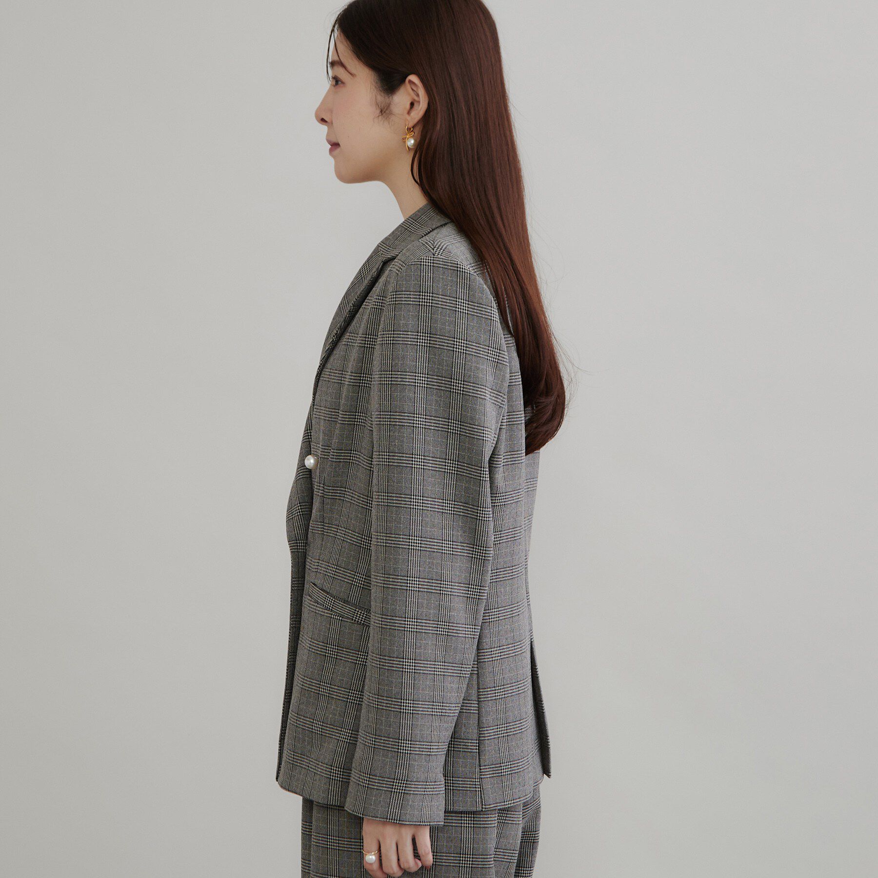 Couture broach「【毛玉になりにくい・イージーケア・セットアップ可】パール風釦テーラードジャケット」|テーラードジャケット|