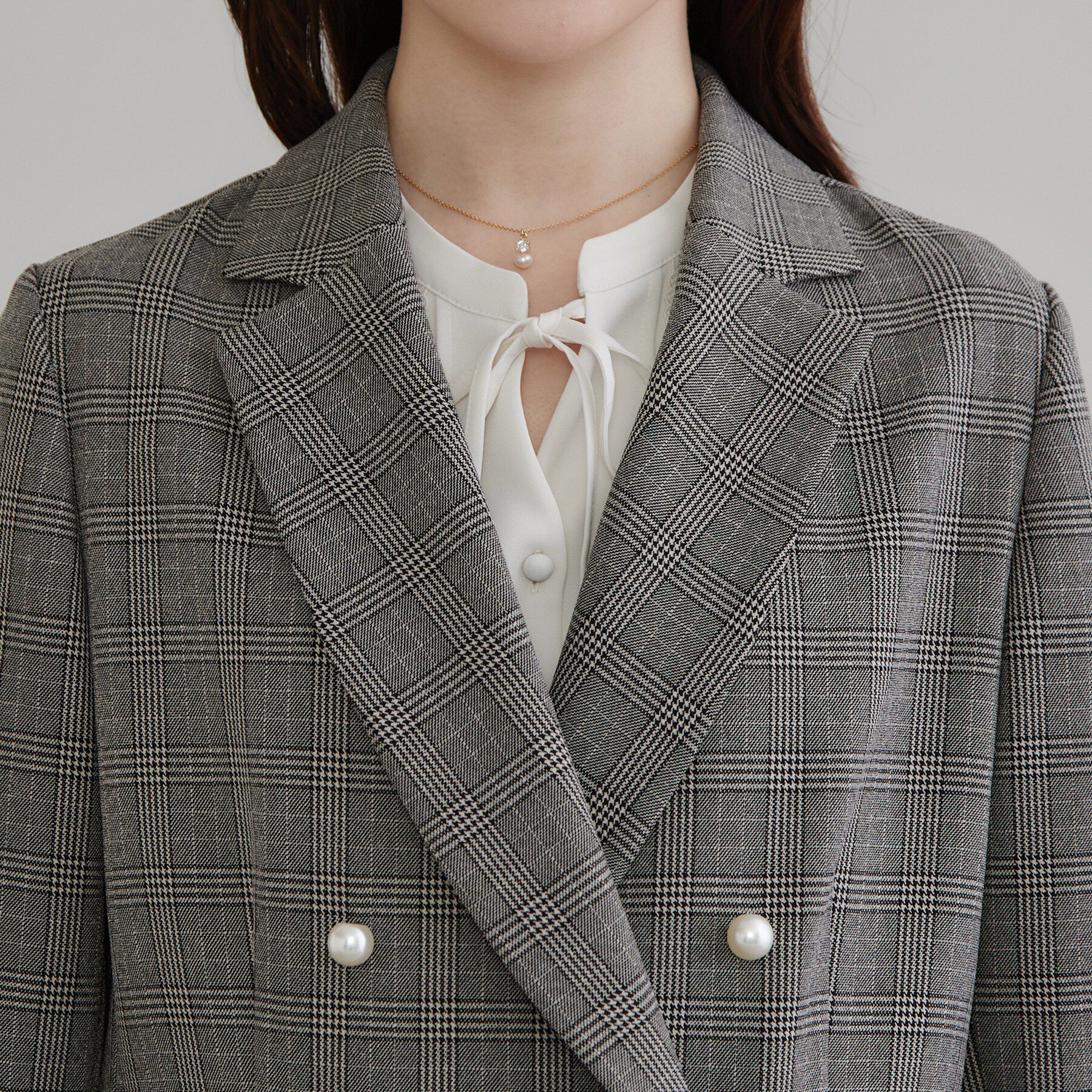Couture broach「【毛玉になりにくい・イージーケア・セットアップ可】パール風釦テーラードジャケット」|テーラードジャケット|