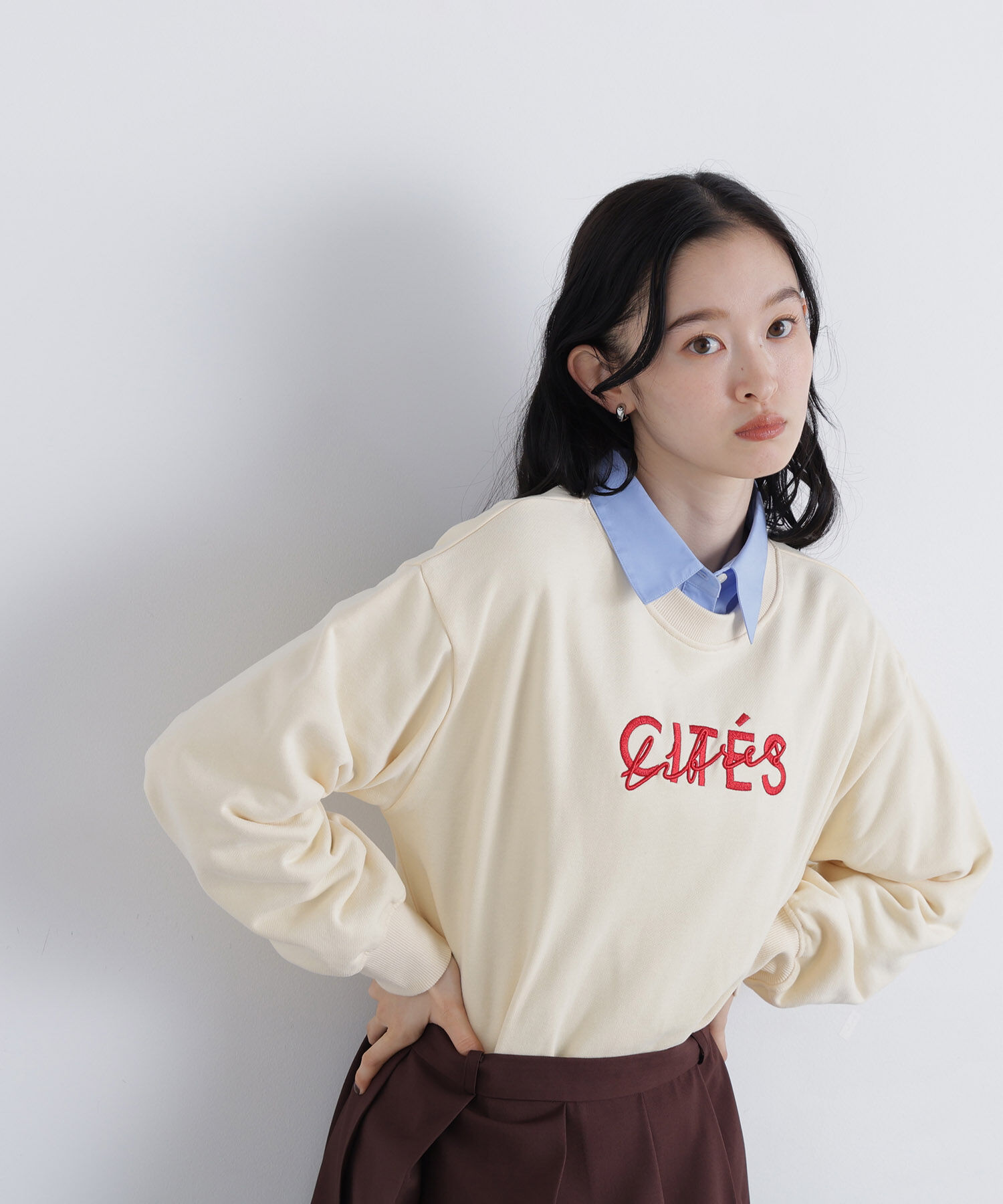  「〈N.〉ロゴ刺繍スエット」|Tシャツ・カットソー|