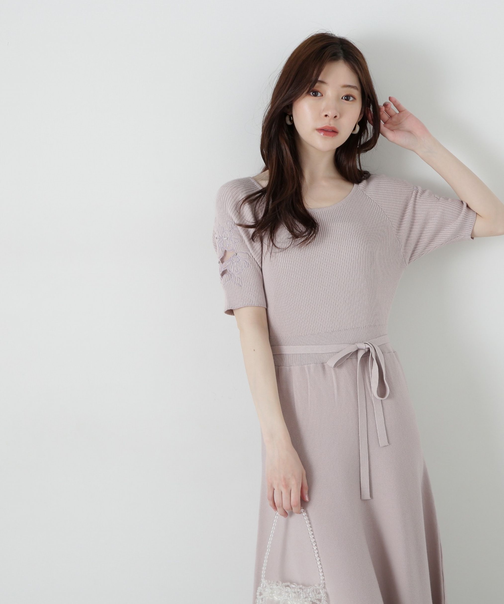 PROPORTION BODY DRESSING「エンブロイダリーニットワンピース」|ワンピース|