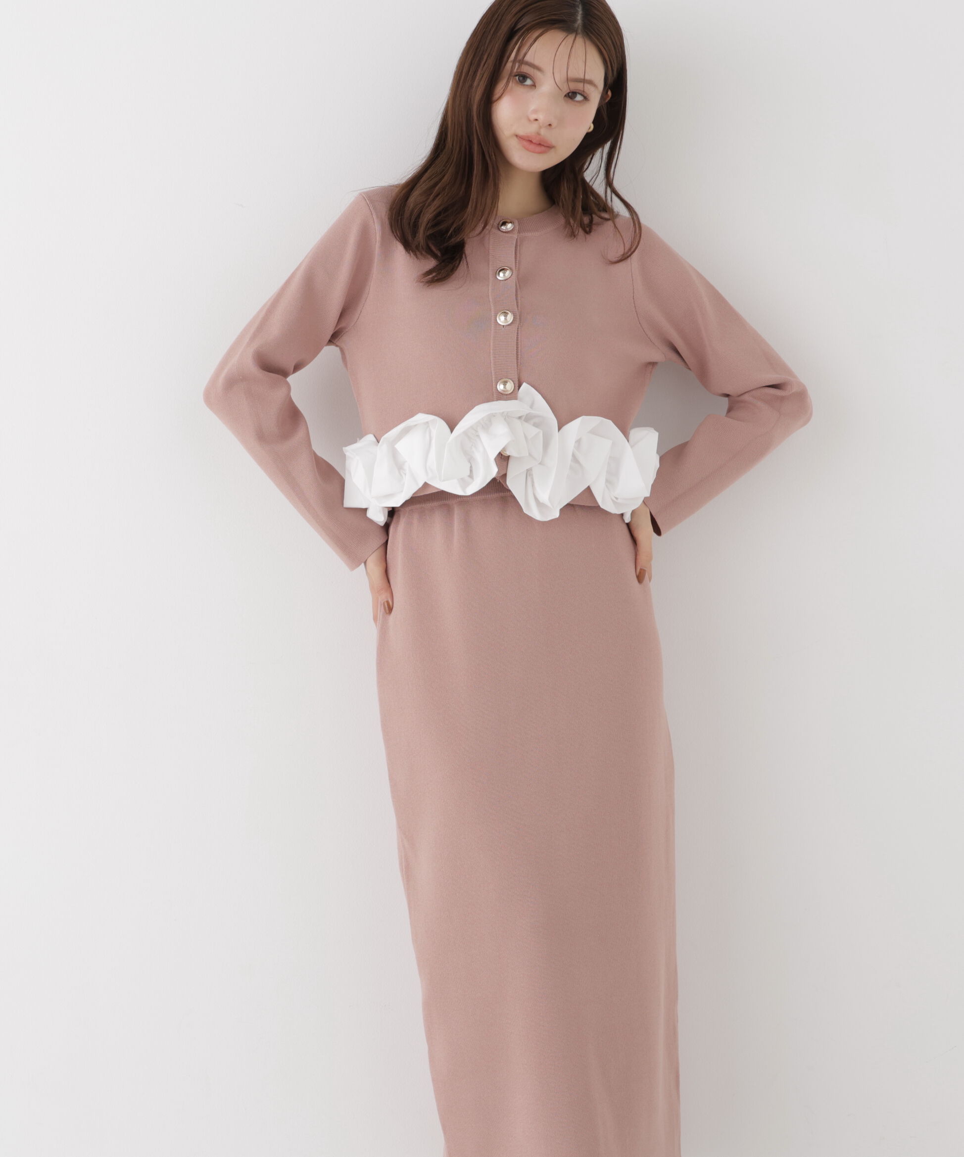 PROPORTION BODY DRESSING「ホイップヘムニットセットアップ 26AW」|ワンピース|