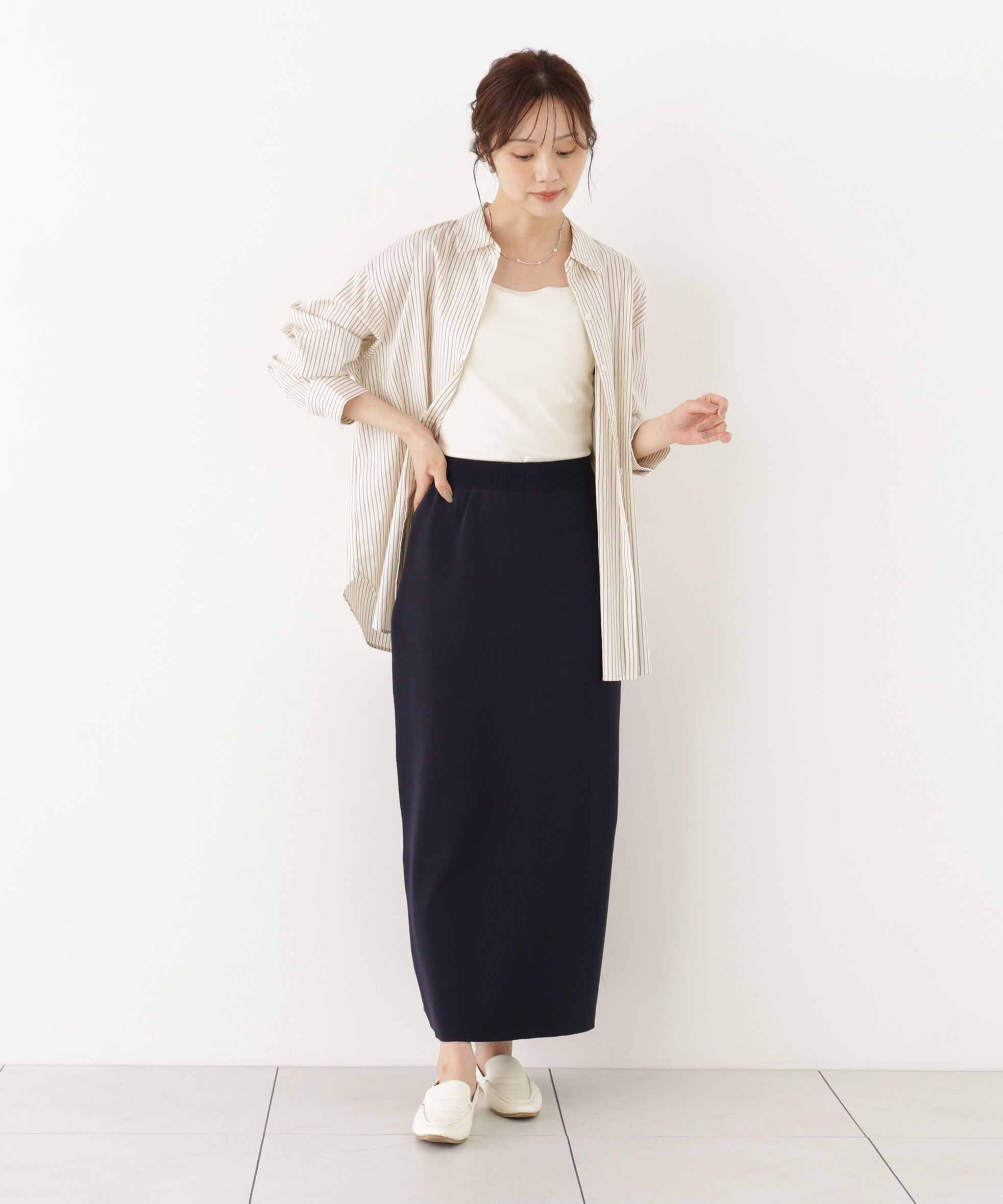 PROPORTION BODY DRESSING「ホイップヘムニットセットアップ 26AW」|ワンピース|