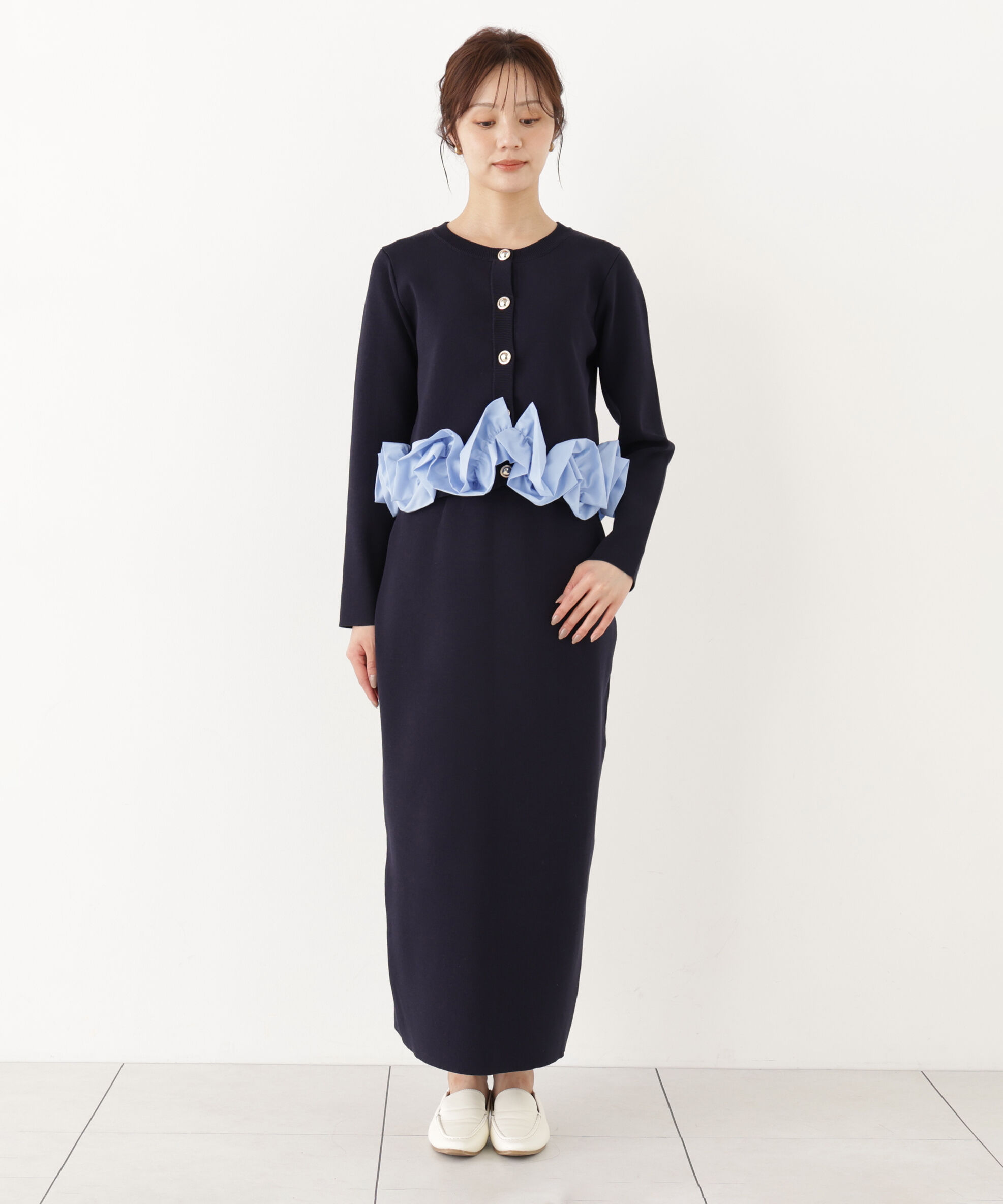 PROPORTION BODY DRESSING「ホイップヘムニットセットアップ 26AW」|ワンピース|