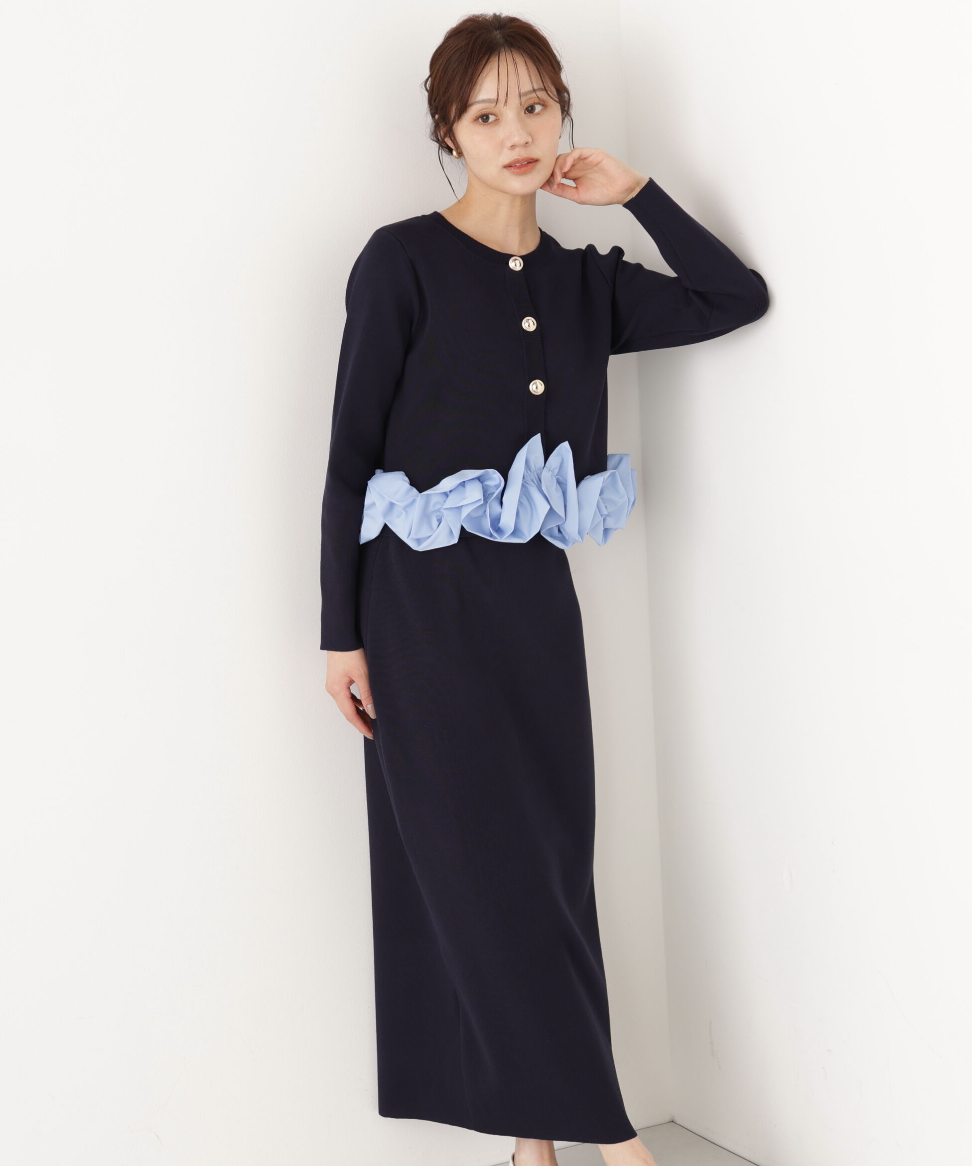 PROPORTION BODY DRESSING「ホイップヘムニットセットアップ 26AW」|ワンピース|