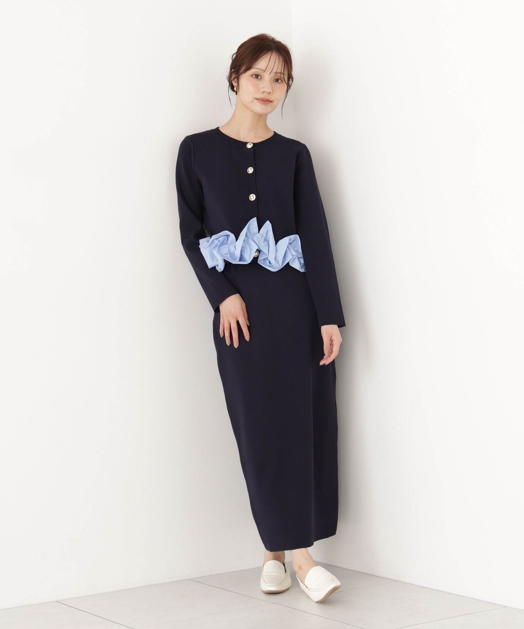 PROPORTION BODY DRESSING「ホイップヘムニットセットアップ 26AW」|ワンピース|