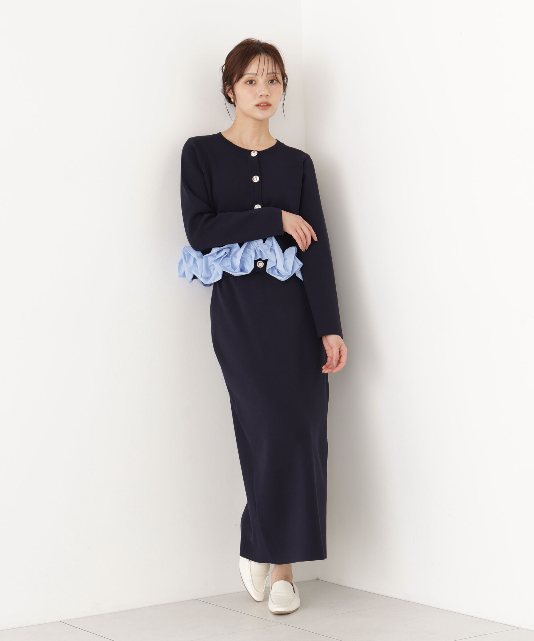 PROPORTION BODY DRESSING「ホイップヘムニットセットアップ 26AW」|ワンピース|