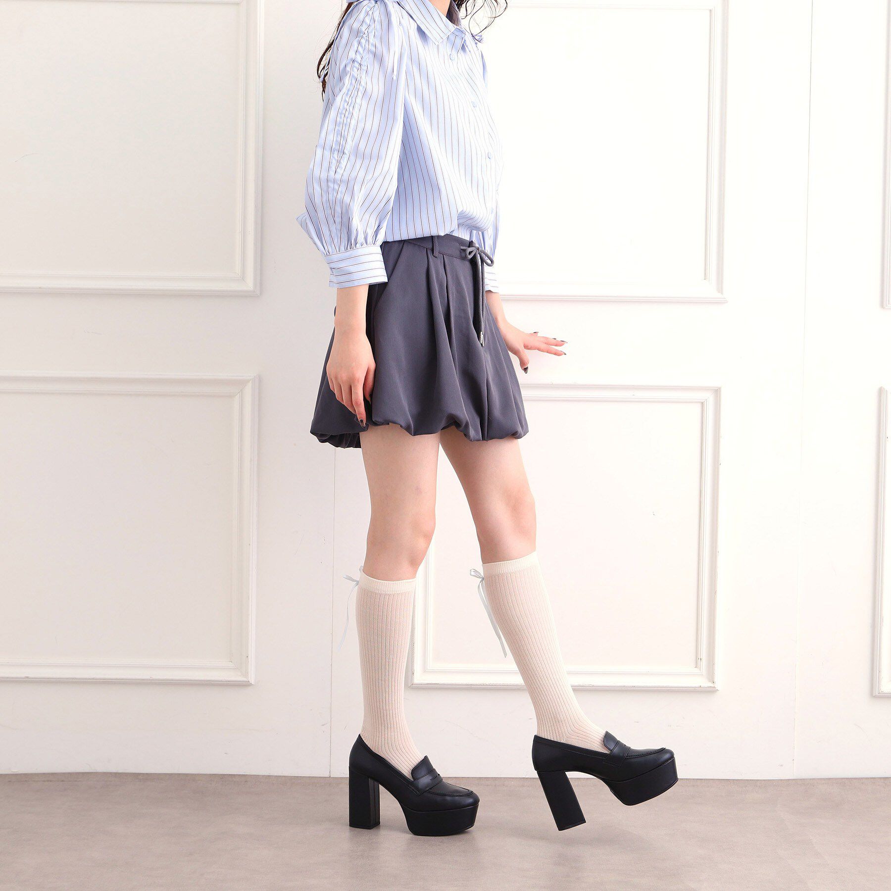 ESPERANZA「【ラク盛り/約12cm】ラク盛り厚底ローファー」|パンプス|