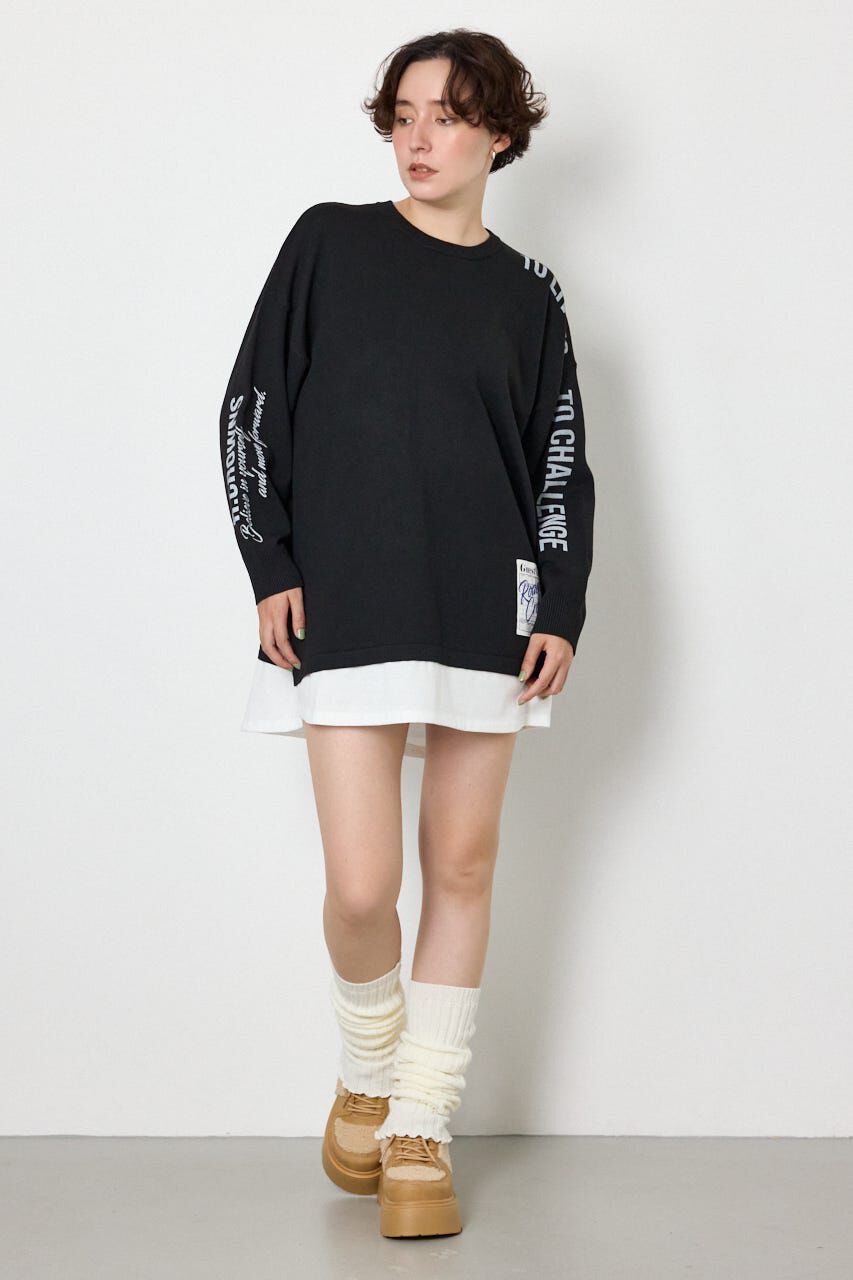 RODEO CROWNS「フェイクレイヤードニットワンピース」|ワンピース|