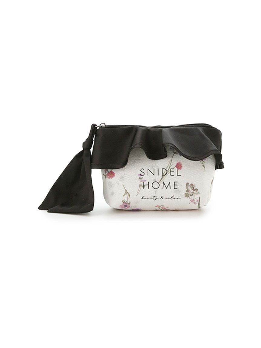 SNIDEL HOME「オーガニックキャンバスポーチ（FLOWER）」|ポーチ|BLK