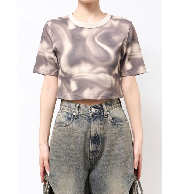 EMODA「ボクシーパターンTシャツ」|Tシャツ・カットソー|ベージュ