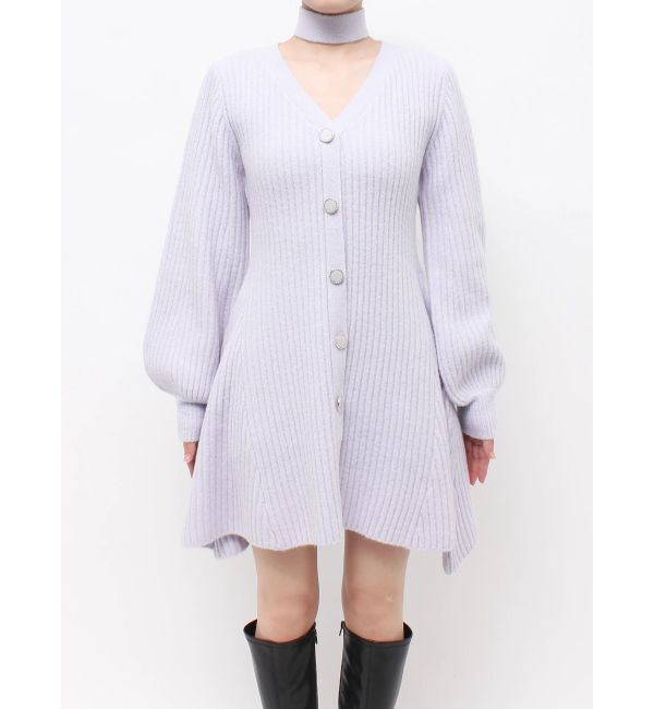 MERCURYDUO「フィットアンドフレアミニニットワンピース」|ワンピース|