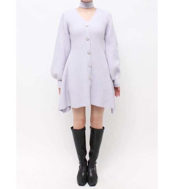 MERCURYDUO「フィットアンドフレアミニニットワンピース」|ワンピース|