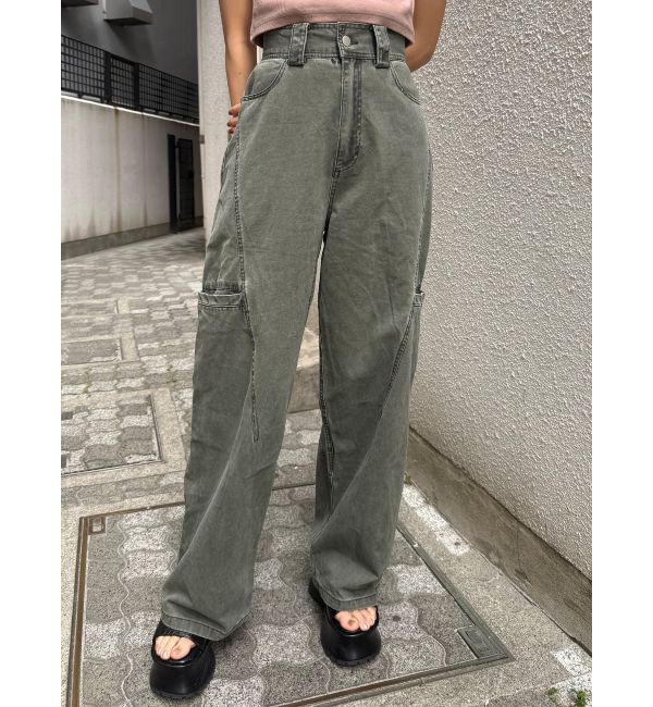 MURUA「パッチポケットバレルレッグパンツ」|その他|カーキ