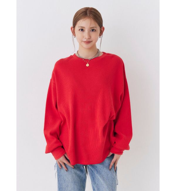 Ungrid「ルーズシルエットワッフルロングスリーブTee」|Tシャツ・カットソー|