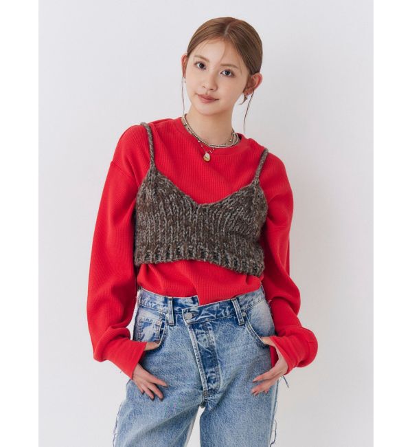 Ungrid「ルーズシルエットワッフルロングスリーブTee」|Tシャツ・カットソー|