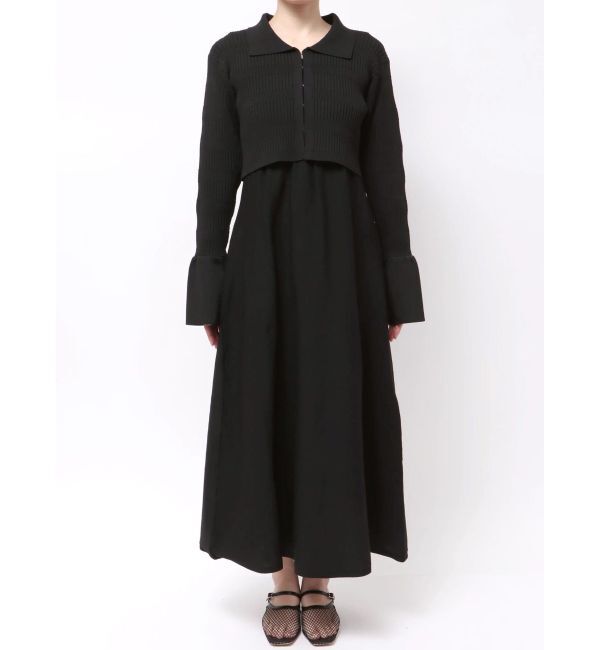 LAGUNAMOON「カラーカーデフォルムニットワンピース」|ワンピース|