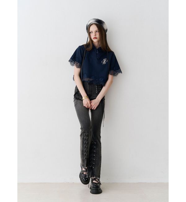jouetie「レースドッキングポロトップス」|Tシャツ・カットソー|