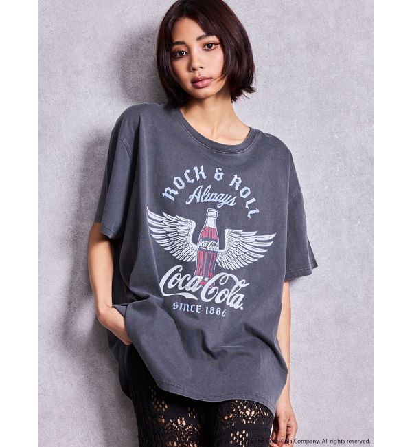 GYDA「Coca-Cola vintage BIG Tシャツ」|Tシャツ・カットソー|チャコールグレー