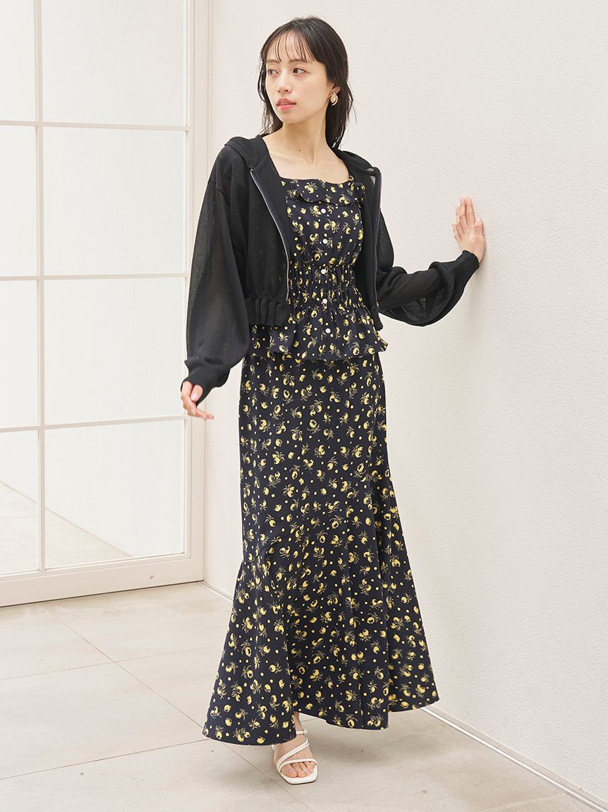 SNIDEL「Sustainableフルーツプリントマーメイドスカート」|スカート|