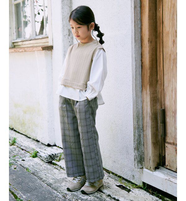 ikka kids「【親子おそろい】ケーブル柄レイヤードプルオーバー（120~160cm）」|Tシャツ・カットソー|