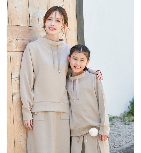 ikka kids「GOKU楽鹿の子ダンボールサイドジッププルオーバー（120~160cm）」|Tシャツ・カットソー|
