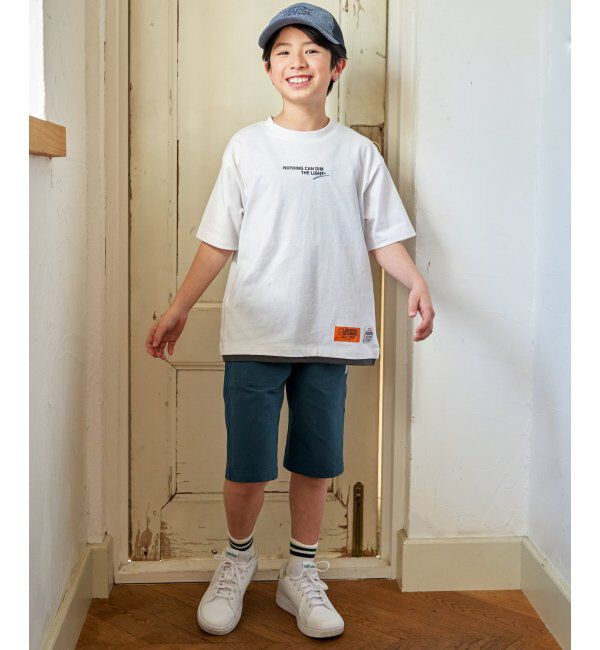 ikka kids「冷感裾レイヤードプリントTシャツ（120~160cm）」|Tシャツ・カットソー|