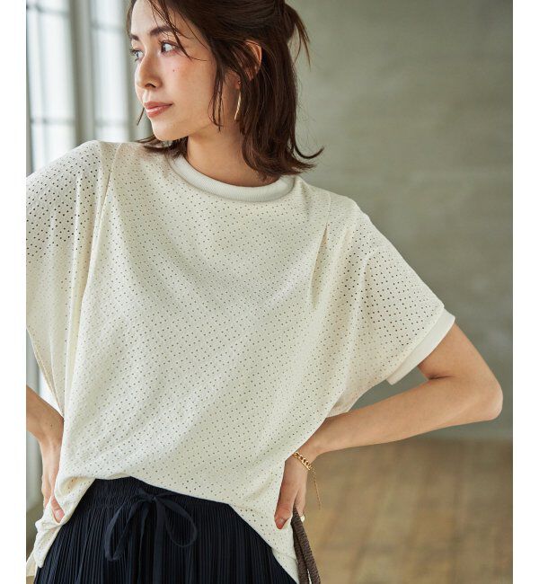 ikka「【お得だ値】冷感アイレットレースプルオーバー」|その他|