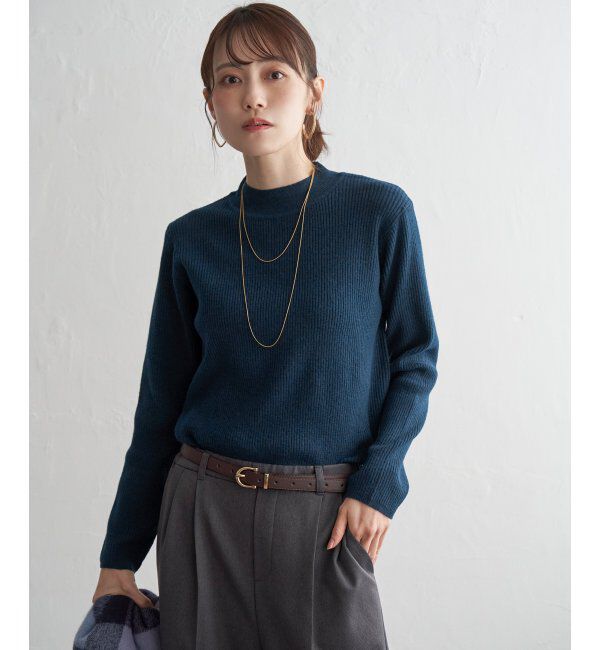 ikka「ウールコンミニハイネックリブニット」|プルオーバー|
