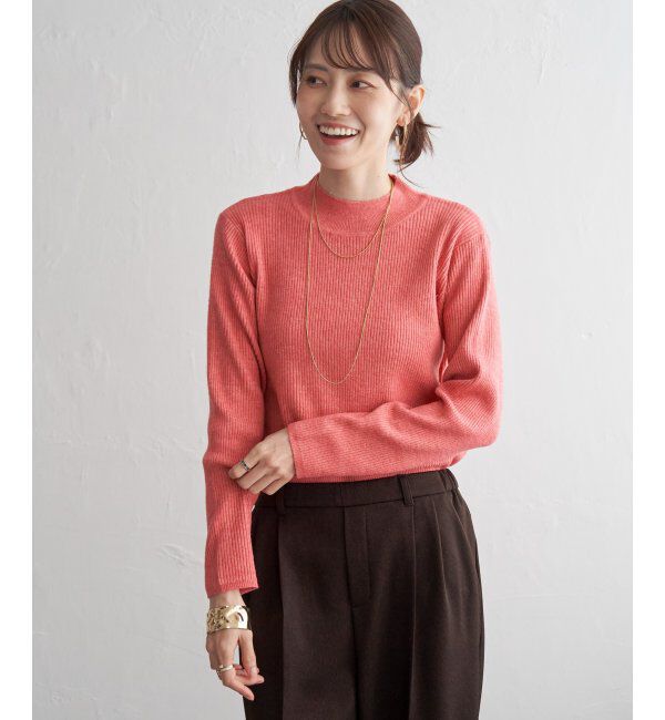ikka「ウールコンミニハイネックリブニット」|プルオーバー|