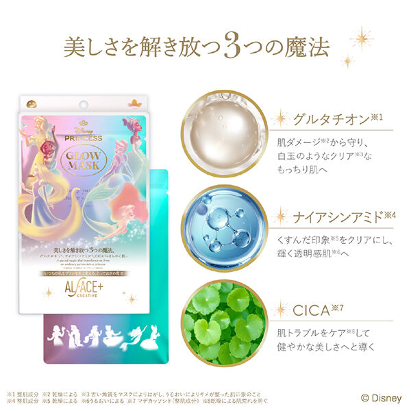 ALFACE＋（オルフェス）「ALFACE+(オルフェス) CR プリンセスグロウマスク 限定品 (30ml&times;6枚)」|フェイスマスク・パック|