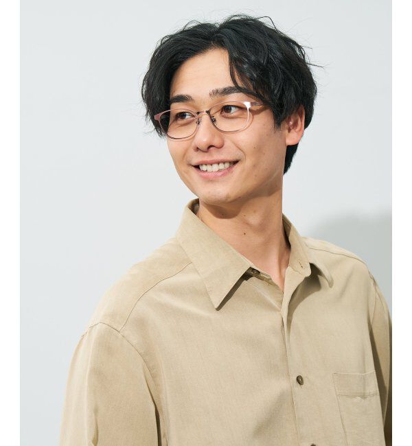  「ウェリントン型 メガネ | メタル 大人可愛い 伊達メガネ レディース レンズ交換券付」|メガネ|ピンク