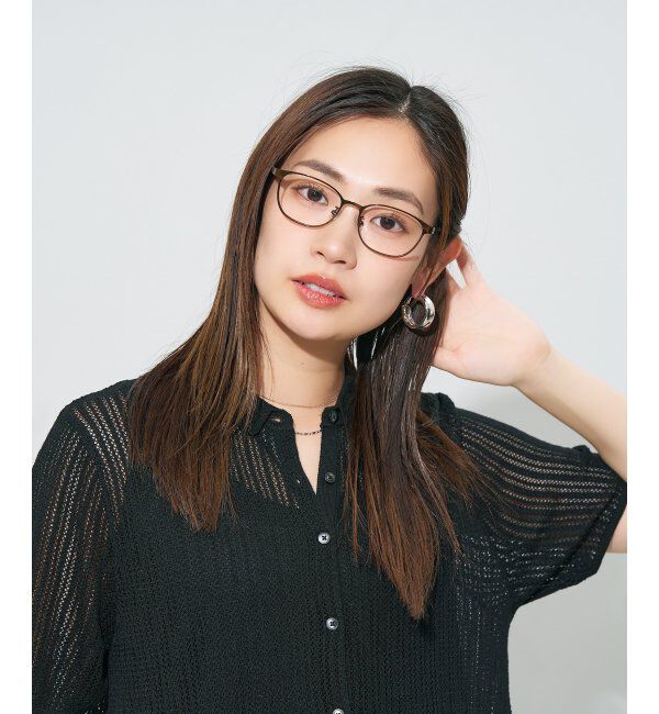  「ウェリントン型 メガネ | メタル 大人可愛い 伊達メガネ レディース レンズ交換券付」|メガネ|
