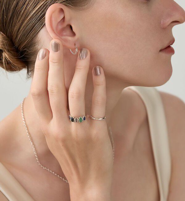 agete「シルバーフープピアス」|ピアス|