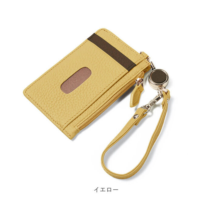 BACKYARD FAMILY「パスケース レディース リール付き 通販 フラグメントケース 定期入れ 小銭入れ カード入れ 本革」|定期入れ|